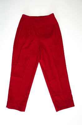 Cactus Flower Women's Stretch Red Flat Front Pants SIze 0