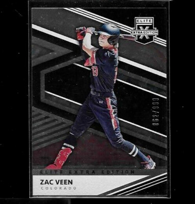2020 Elite Extra ZAC VEEN /999 #'d prospect rookie base