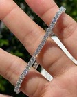 Tennis Bracelet 9Ct Round Lab Created Diamond 7.5 Inch 14k White Gold Plated