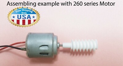 3 X Plastic Worm Gear for 2 mm Shafts - L=32 mm, OD=12 mm, 1.9 mm