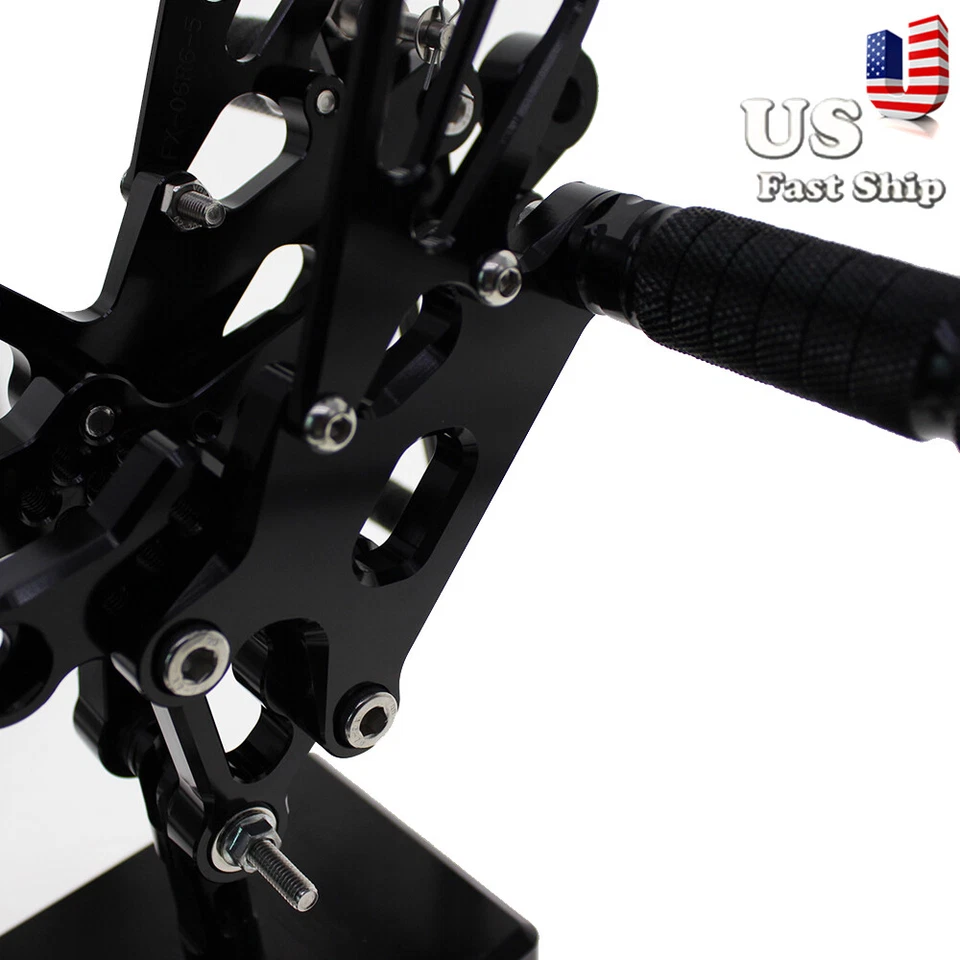 Juegos de estriberas traseras reposapiés para YZF R6 2006 2007 2008 2009 2010 2012-2016 Foto 4 de 4