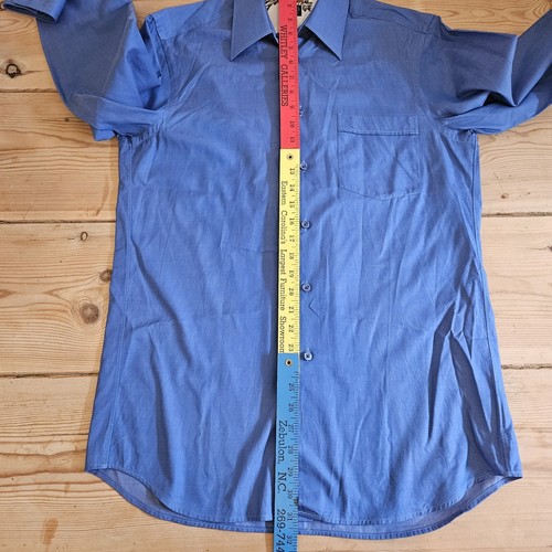 Kenzo Formal Shirt Men's Size Medium 15.5" Neck Comfort Fit Blue Long Sleeve - Picture 9 of 10
