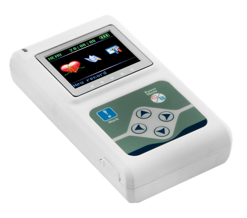 24 hours ECG holter Cardiac Monitor Portable Dynamic EKG Recorder 3-lead - Picture 2 of 14