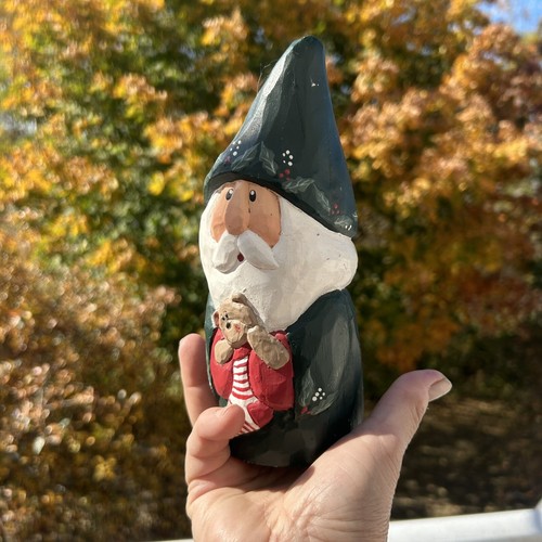 Eddie Walker Midwest of Cannon Falls Christmas Santa Holding A Teddy Bear 7.5”H - Picture 5 of 16