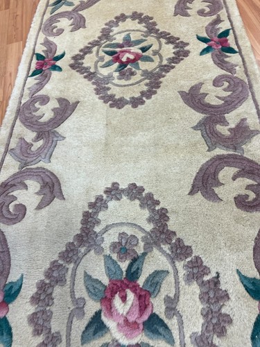 2'4" x 7'7" Chinese Art Deco Oriental Rug Floor Runner - Hand Made - 100% Wool - Picture 5 of 8