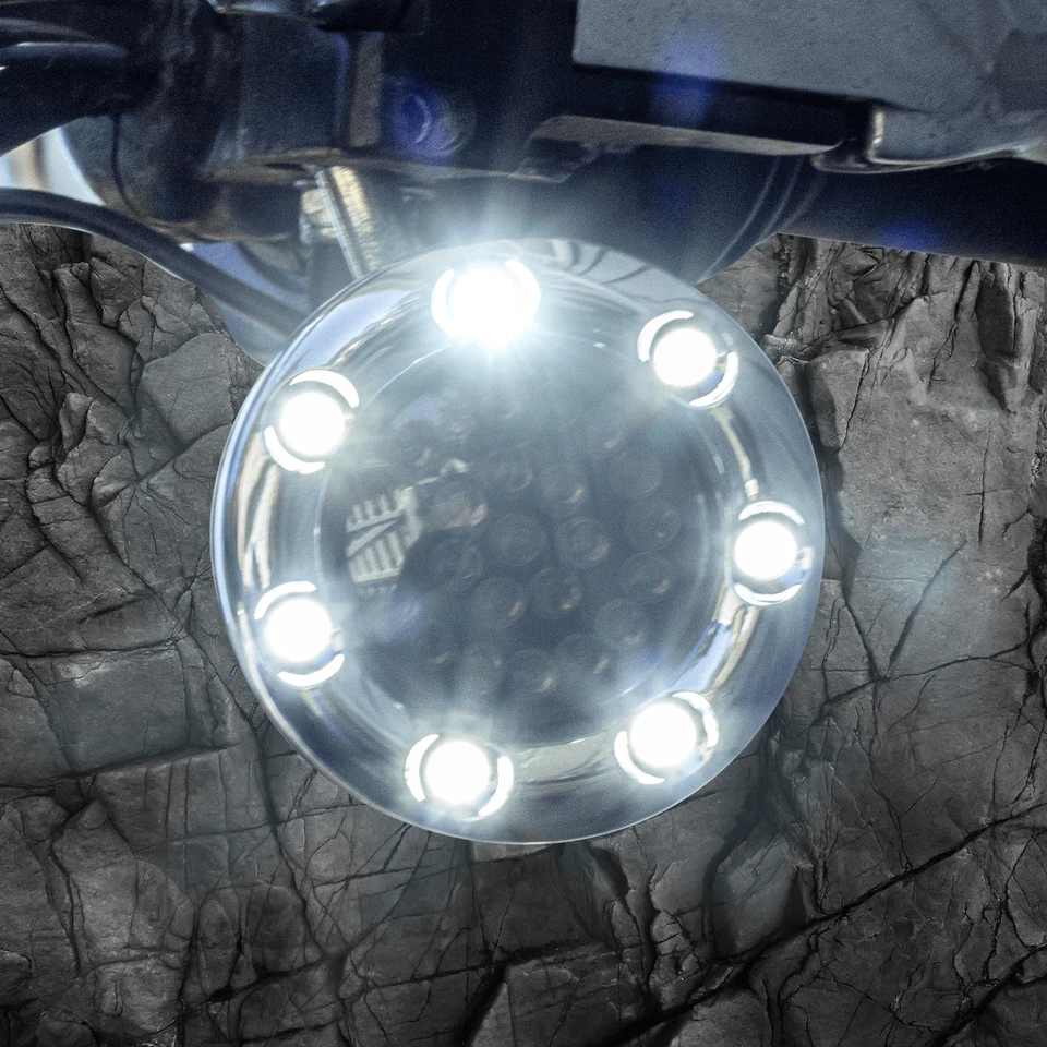 Eagle Lights 2" Harley LED delantero/trasero 1157 halo señales de giro anillo de ajuste cromado Foto 4 de 4