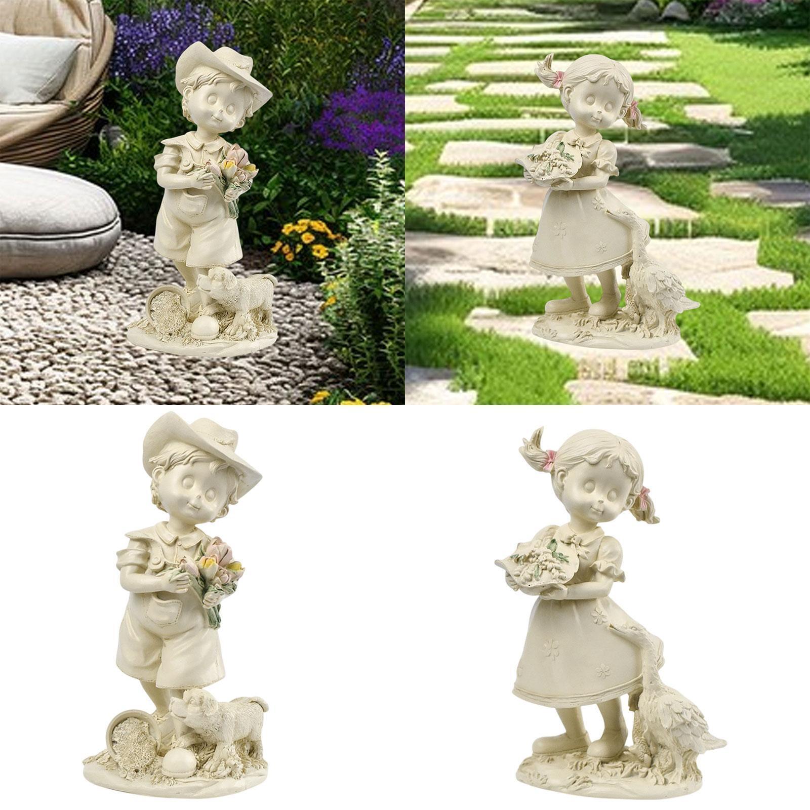 Kinderstatue, Tischdekoration, Schreibtisch-Ornament für Balkon,