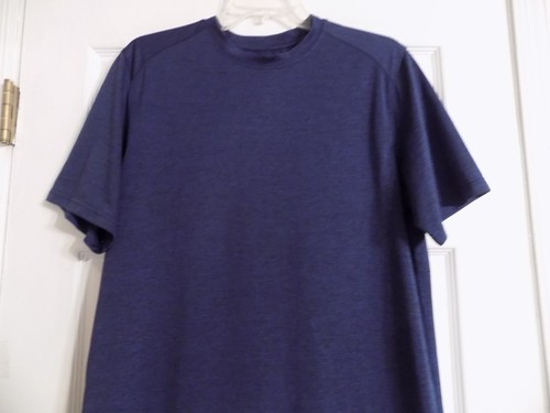 Men's BCG Navy Blue Activewear Short Sleeve Crew Neck Pullover Shirt Size M - Picture 2 of 3