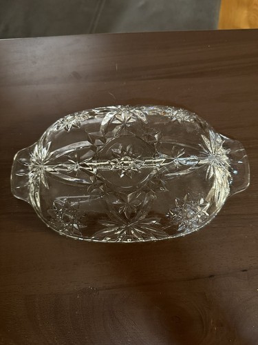 Plato de caramelo vintage Anchor Hocking de 10" cristal transparente 2 piezas - Imagen 3 de 3