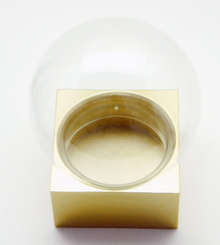 100mm Bastelset Polyresin Sockel gold eckig mit DIY-Schneekugel - Bild 8 von 11