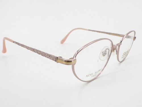 NOS Seiko T-051 Eyeglasses FRAMES Gold 53[]18-135 Titanium Pink Japan J332