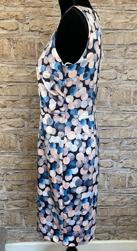Betty & Co. White Blue Pink Spotted Polka Dot Occasion Dress Wedding UK 10 New - Picture 8 of 12