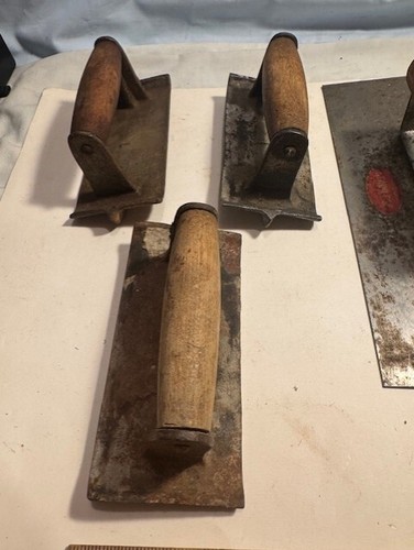5 ASSTD - VINTAGE CAST IRON CONCRETE CENTER LINE + STAINLESS STEEL EDGER TOOLS - Picture 6 of 15