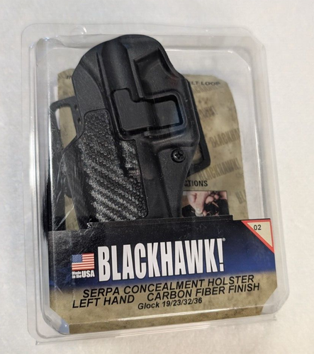 Holster Glock 19/23/32/36, Left H - Blackhawk Serpa CQC Carbon Fiber 410002BK-L - Picture 2 of 6