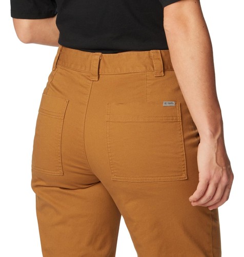 Columbia Women's Holly Hideaway Cotton Pant, Camel Brown, 8 - Picture 5 of 9