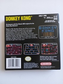 Donkey Kong Classic NES "For Display Only" Nintendo Gameboy Advance GBA Box