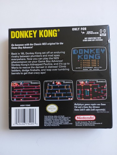 Donkey Kong Classic NES "Nur für Display" Nintendo Gameboy Advance GBA Box - Bild 2 von 10