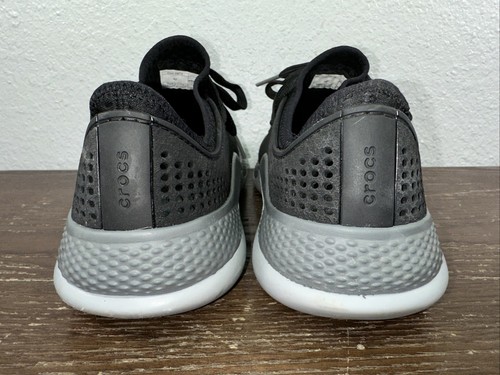 Crocs LiteRide 360 Pacer Hombre Talla 11 Negro Gris Pizarra 206715 Tenis Zapatos 11 - Imagen 5 de 9