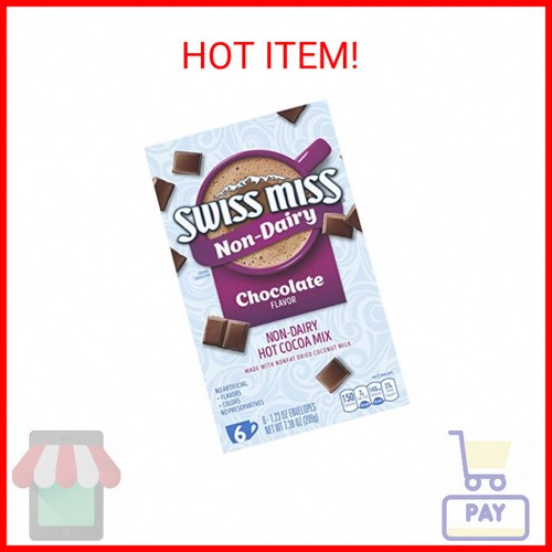 Swiss Miss Non-Dairy Chocolate Flavored Hot Cocoa Mix, 1.23 oz 6 ct