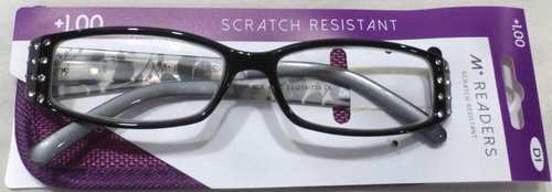Occhiali da lettura M+ "Erin" antigraffio con custodia, +1,00, 53-14-135, NUOVI - Foto 1 di 2