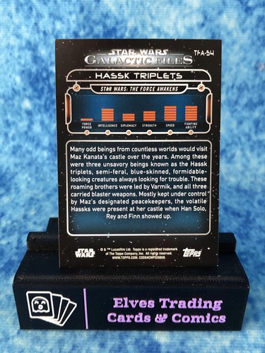 Star Wars: Galactic Files 2018 BLUE Parallel SINGLE Non-Sport Trading Card Topps - Picture 258 of 294