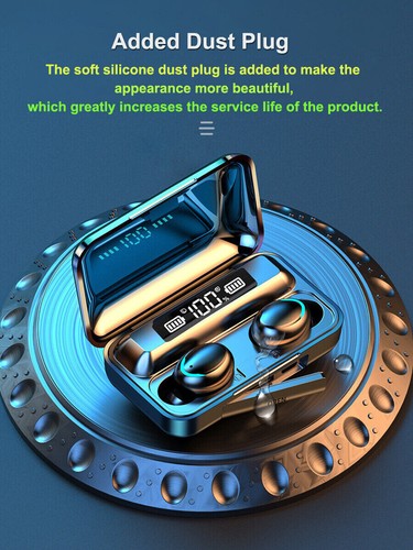 Bluetooth Earbuds Headset 5.3 In-Ear Wireless Noise Cancelling with Power Bank - Picture 6 of 12