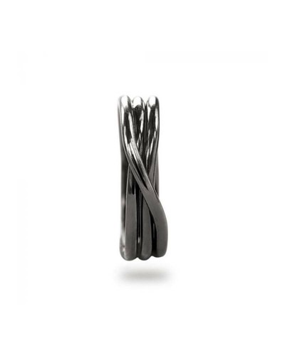 Ring Life Thread 3 Wires in Silver 950 Burnished AN8N Rock Collection - 第 3/3 張圖片