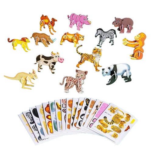 Educational 3D CartoonPuzzle, 3D Puzzle for Kids Toys,3D Jigsaw Puzzle Cartoon - Picture 15 of 16