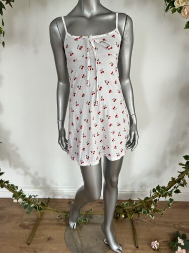 Wednesday's Girl Cherry Print Dress Size 8 & 12 White Cami Fruit Dress New MG50 - Picture 7 of 24