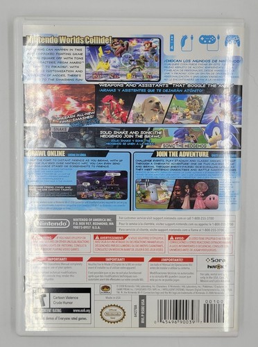 SUPER SMASH BROS BRAWL Nintendo Wii Spiel Hülle Handbuch KOMPLETT getestet & FUNKTIONIERT - Bild 14 von 14