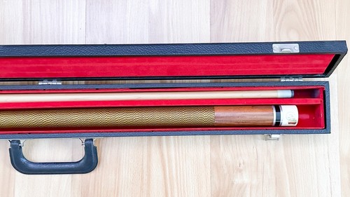 Adam Pool Stick Billiards Cue 2 Piece 19oz A/H1  w Yanez Case Excellent Vintage - Picture 3 of 16