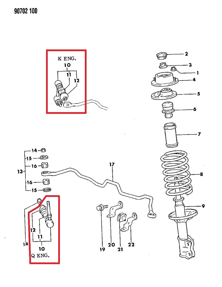 NUEVO MOPAR GENUINO OEM Estabilizador Delantero Barra estabilizadora Eslabón 4056A038 MB518780 MB573540 Foto 2 de 4