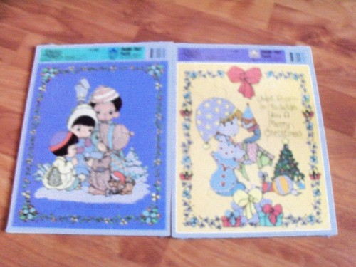 Precious Moments Golden Frame Tray Puzzle 12pc Ages 3-7 Set of Two 1992 - Picture 1 of 3