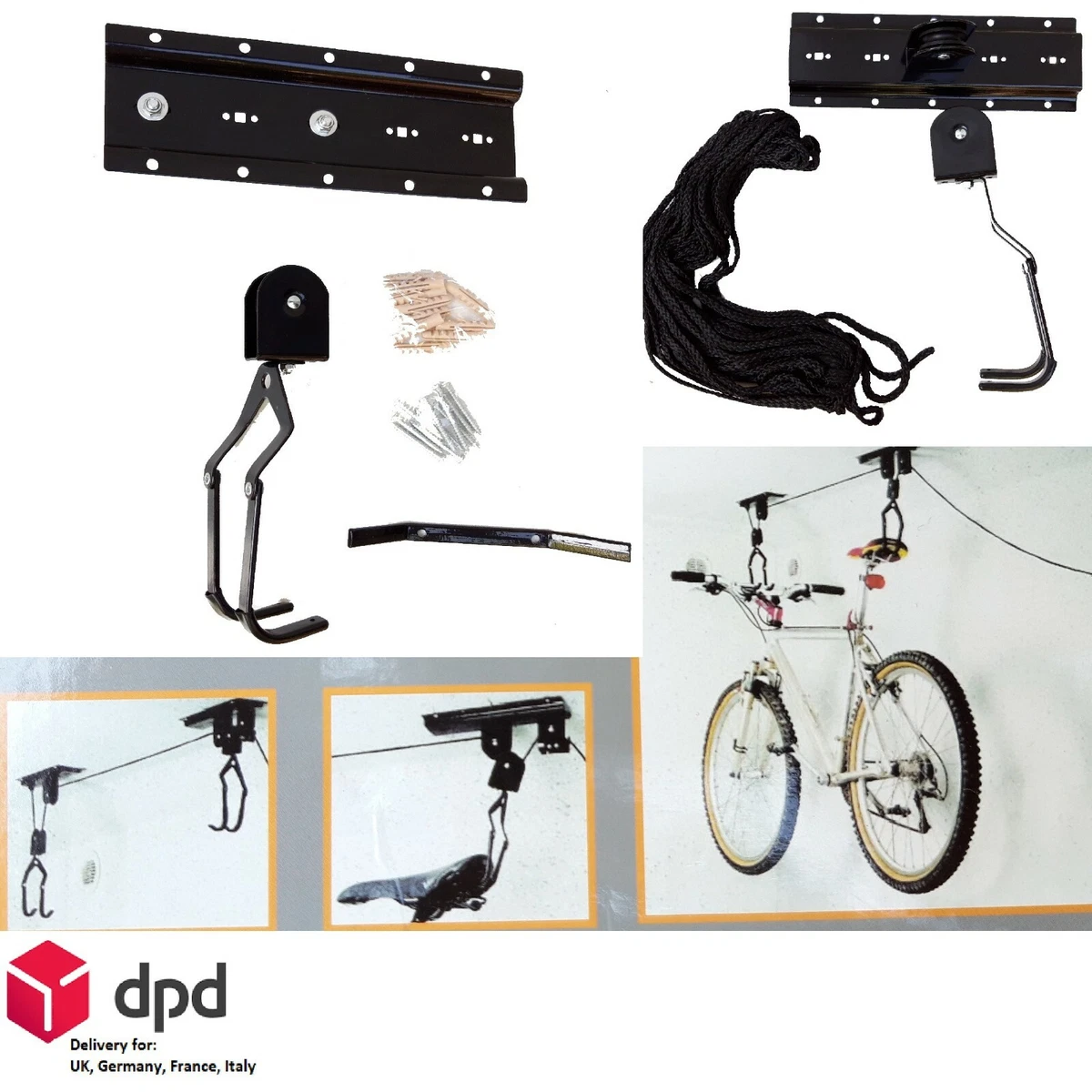 Vélo Vélo Plafond Monté Rack de Stockage Cintre Support