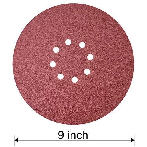 50 Pcs 9Inch 8 Holes Hook and Loop Sanding Discs for Drywall Sander, 60 Grits - Picture 6 of 6