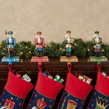 Nutcracker Stocking Holders - 8 Inches High Set of 4