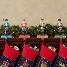 Nutcracker Stocking Holders - 8 Inches High Set of 4