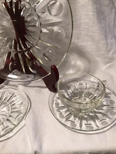 Princess House Vintage w/ Box New 5Pc Crystal Place Setting #0520 - Picture 4 of 4