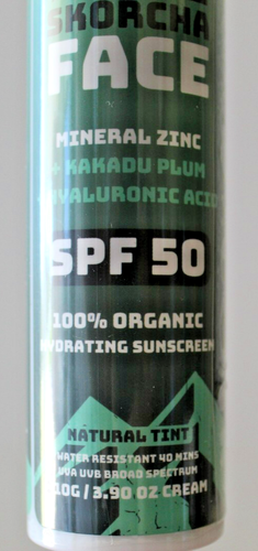 2 Skorcha Face SPF50 100% Organic Hydrating Natural Tint Zinc Sunscreen 110g NEW - Picture 11 of 24