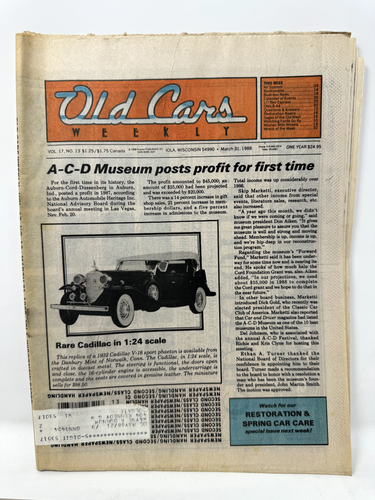 Lot of 8 Old Cars Weekly News and Marketplace 1988, Antique Mercedes, V16 Cars - Picture 10 of 18