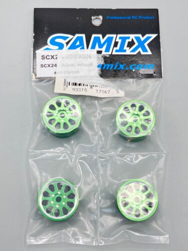 NEW Samix Axial SCX24 Aluminum 1.0" Wheel Set (Green) (4) SAMSCX246069GN - Picture 3 of 3