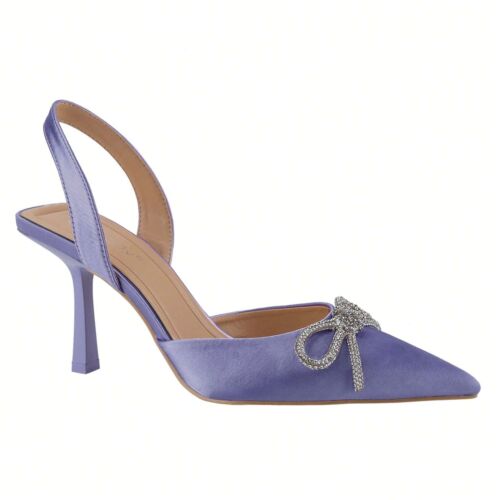 Women's High Heel Pointy Toe Slingback Stiletto Heels Slip On Party Dress Shoes - Picture 69 of 84