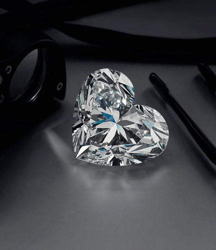 Loose CVD Lab-Grown Diamond 4.50 mm Heart - D Color - Clarity FL Certified - Picture 3 of 6