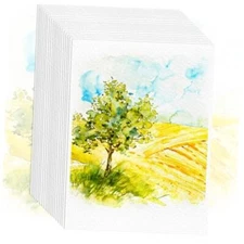 64 Sheets Watercolor Paper, 5" x 7", 64 sheets loose watercolor drawing paper