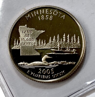 2005-S US Mint 25C Washington Quarter PROOF - MINNESOTA | eBay