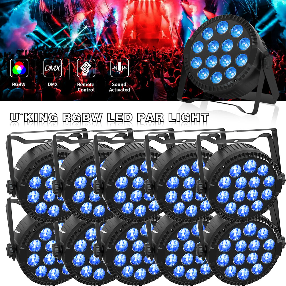 150W Par Can Light DMX RGBW 14LED  DJ Lights Party Disco Stage Lighting W/Remote