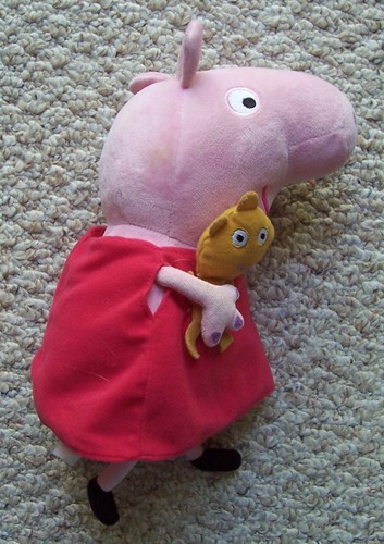 Peppa Pig mit rotem Kleid und Teddy 9 Zoll Ty Plüschtier Stofftier - Bild 3 von 6