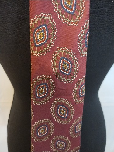 Vtg Christian Dior Monsieur Italian Silk Necktie Made in USA Dry Clean 56" Long - Picture 2 of 4
