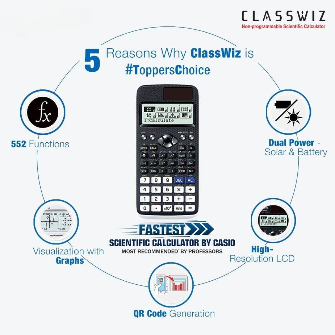 fx-991EX, ClassWiz, Non programmable, scientific calculator