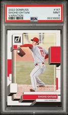 Shohei Ohtani PSA 9 Mint 2022 Donruss #147 Image Variation Angels Short Print